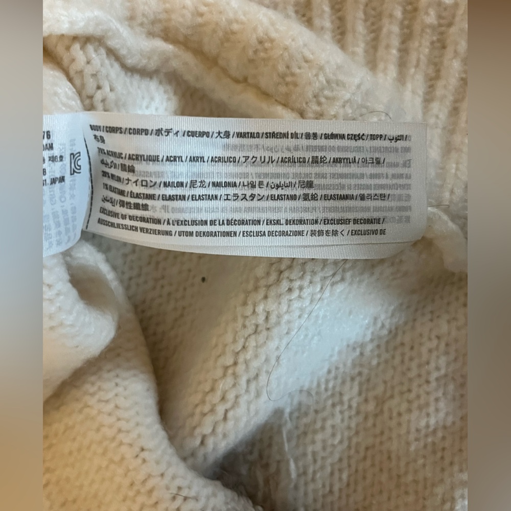 Abercrombie&Fitch Crewneck Sweater Extra Large Neutral Colors Soft Relaxed Fit - Picture 8 of 10